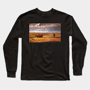 Buffalo Bones Plowed Under by Harvey Thomas Dunn Long Sleeve T-Shirt